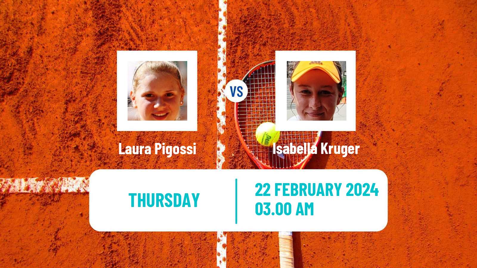 Tennis ITF W50 Pretoria Women Laura Pigossi - Isabella Kruger