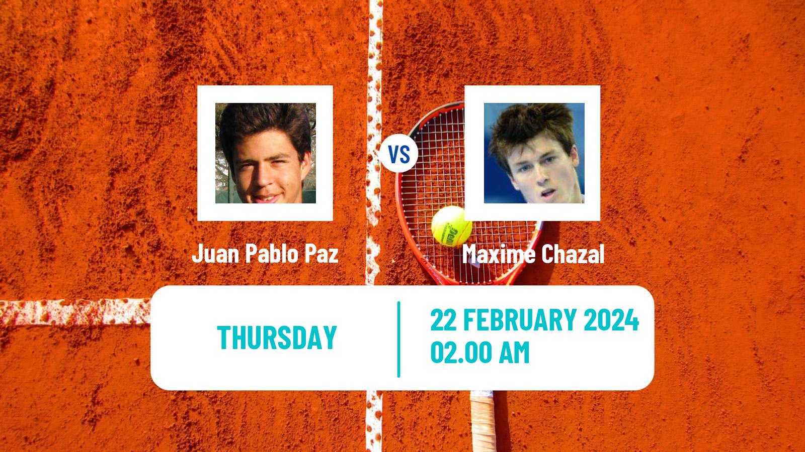 Tennis ITF M25 Antalya 4 Men Juan Pablo Paz - Maxime Chazal
