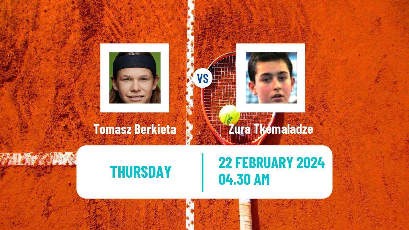 Tennis ITF M15 Sharm Elsheikh 4 Men Tomasz Berkieta - Zura Tkemaladze