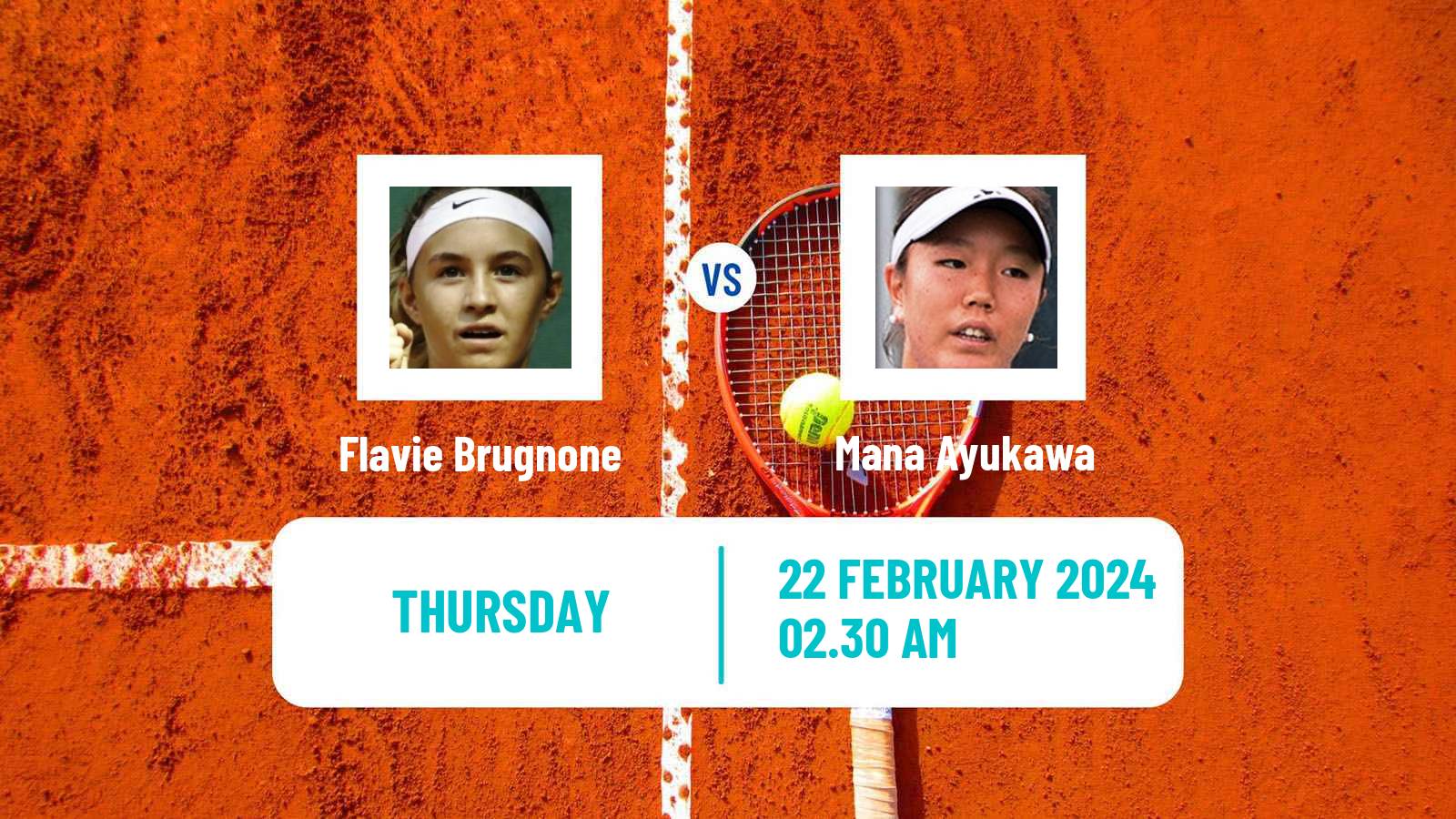 Tennis ITF W15 Sharm Elsheikh 3 Women Flavie Brugnone - Mana Ayukawa