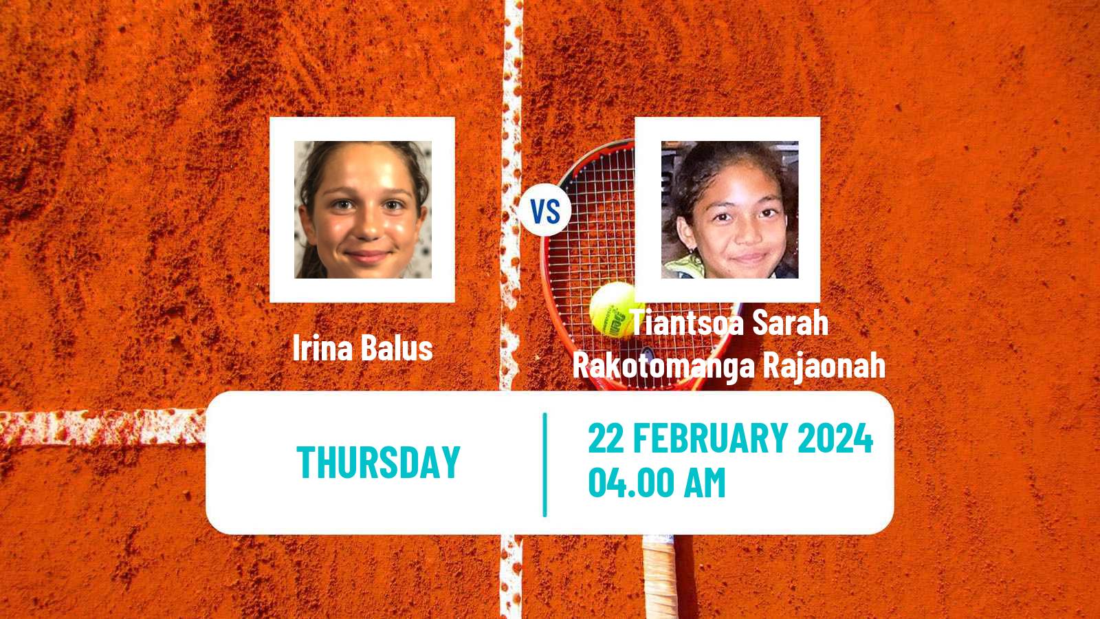 Tennis ITF W15 Sharm Elsheikh 3 Women Irina Balus - Tiantsoa Sarah Rakotomanga Rajaonah