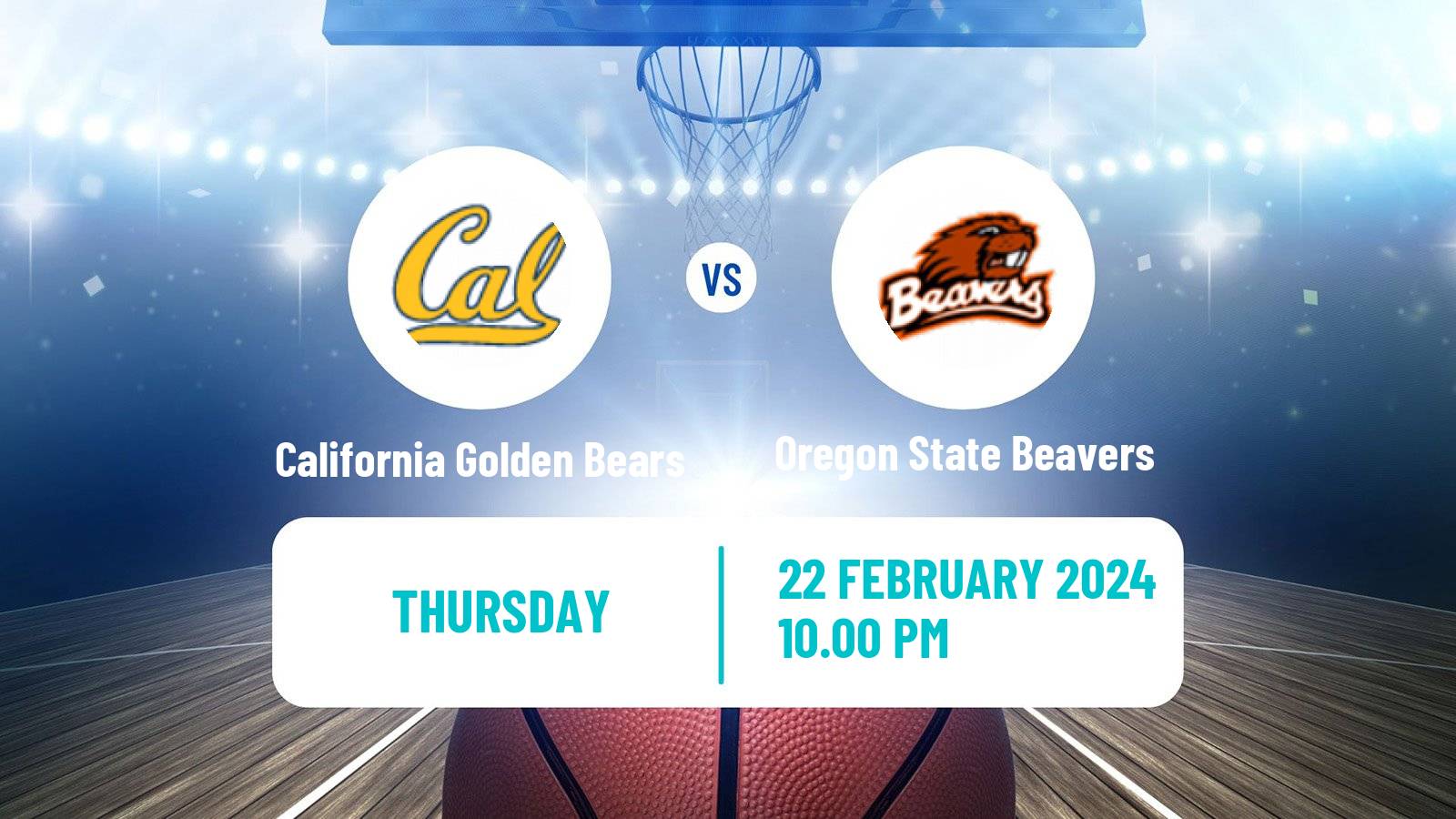 Basketball NCAA College Basketball California Golden Bears - Oregon State Beavers