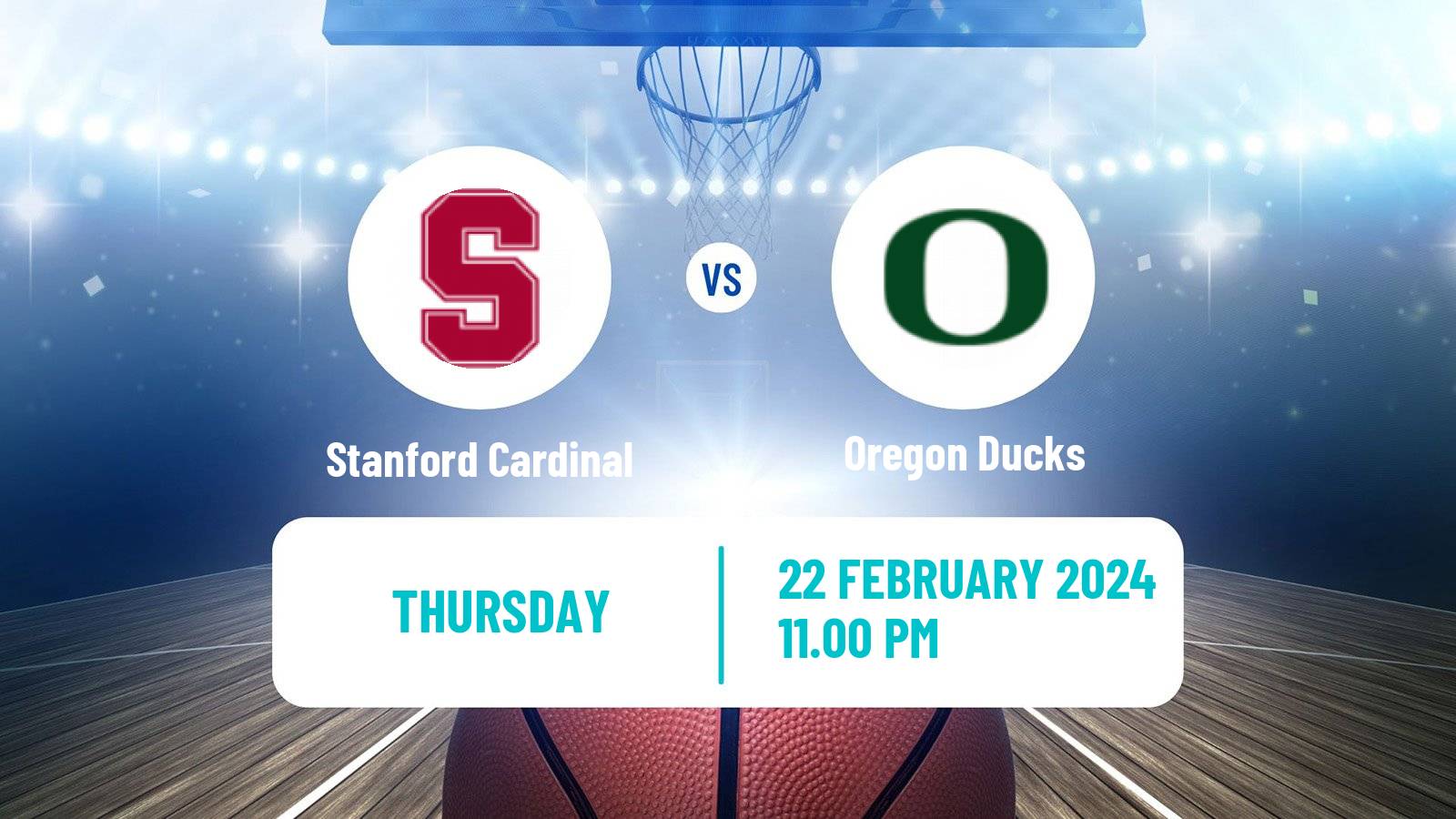 Basketball NCAA College Basketball Stanford Cardinal - Oregon Ducks