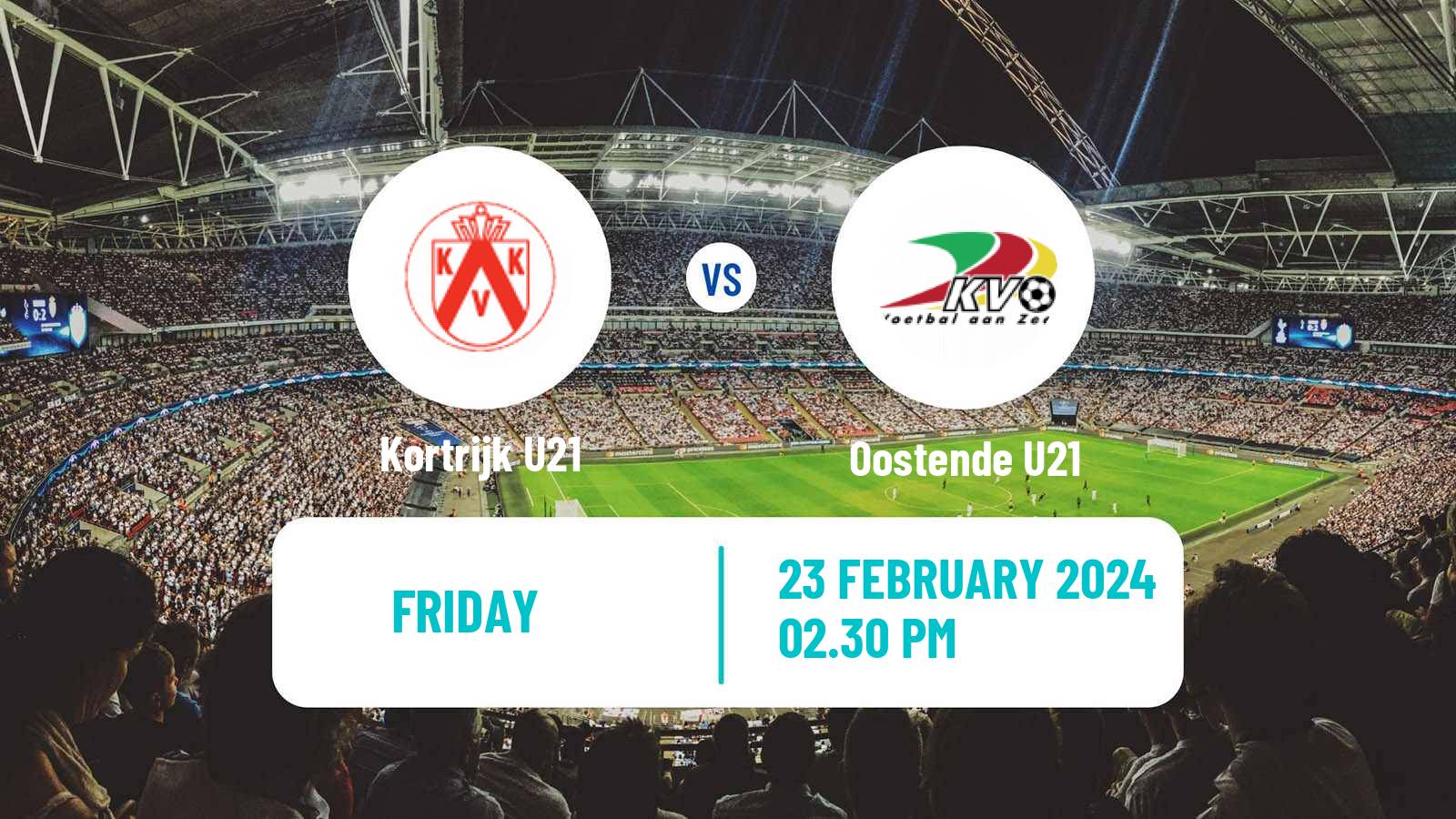 Soccer Belgian Pro League U21 Kortrijk U21 - Oostende U21