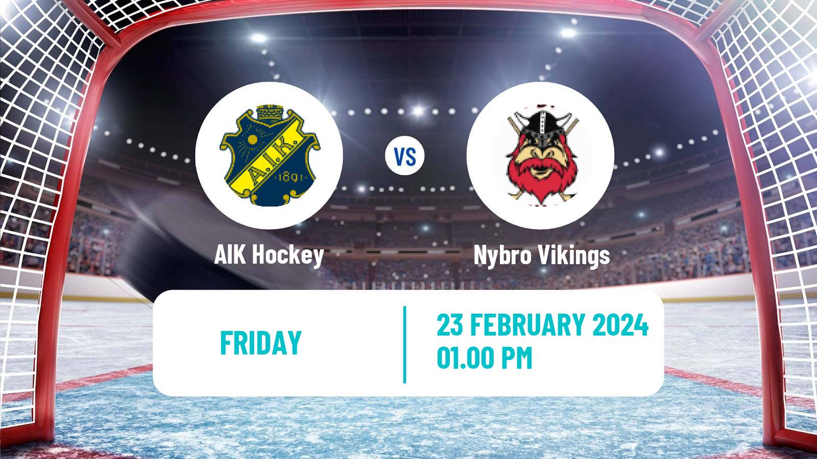 Hockey Swedish Hockey Allsvenskan AIK - Nybro Vikings