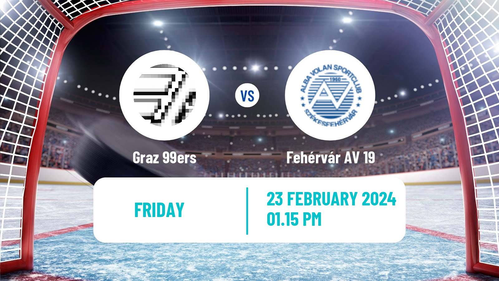Hockey Austrian Ice Hockey League Graz 99ers - Fehérvár AV 19