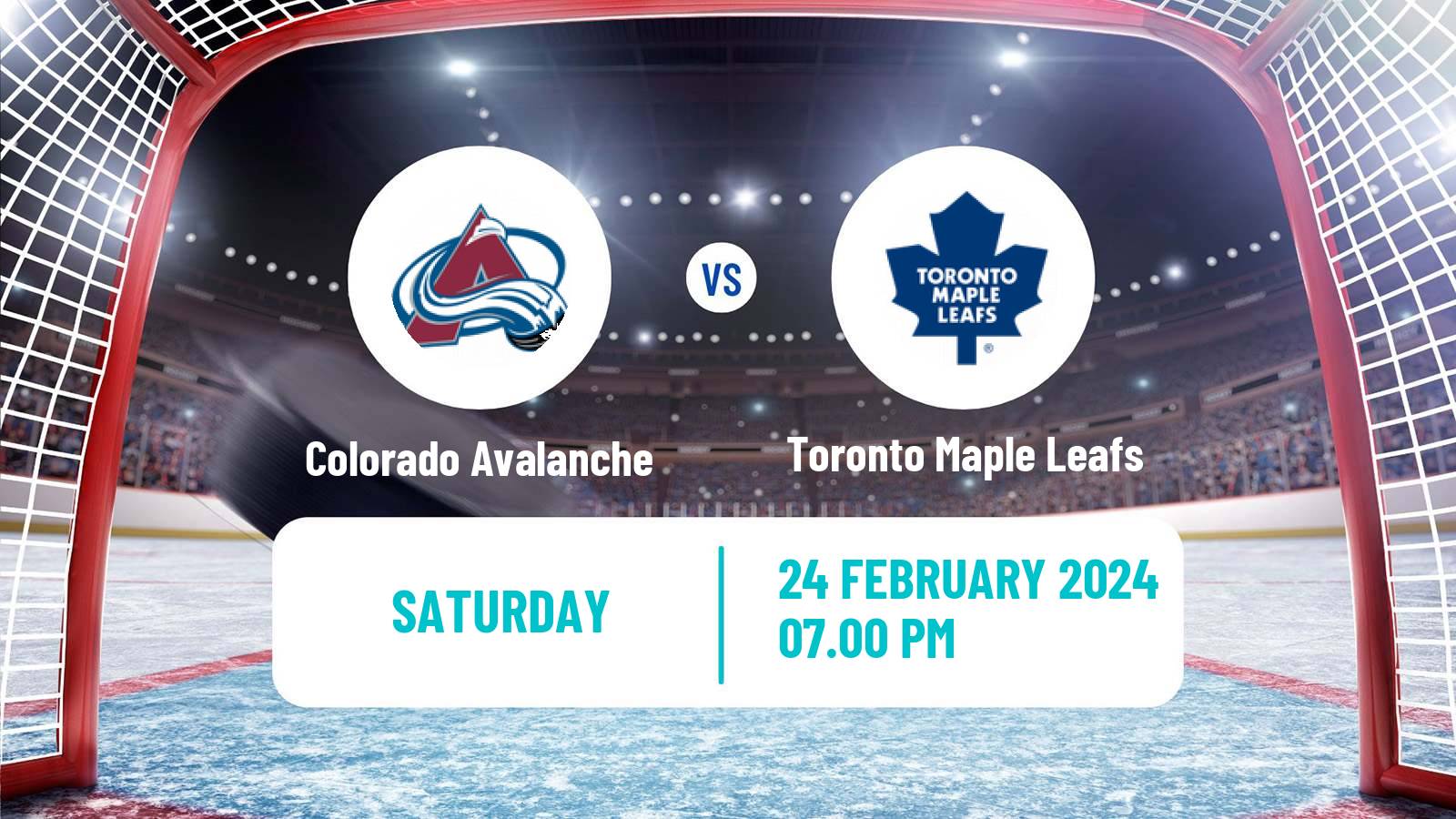 Hockey NHL Colorado Avalanche - Toronto Maple Leafs