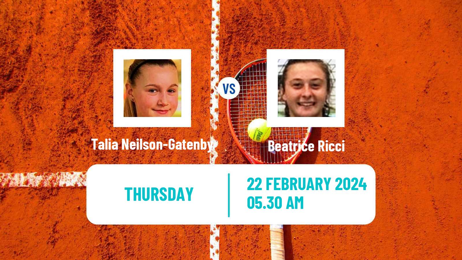 Tennis ITF W15 Monastir 6 Women Talia Neilson-Gatenby - Beatrice Ricci