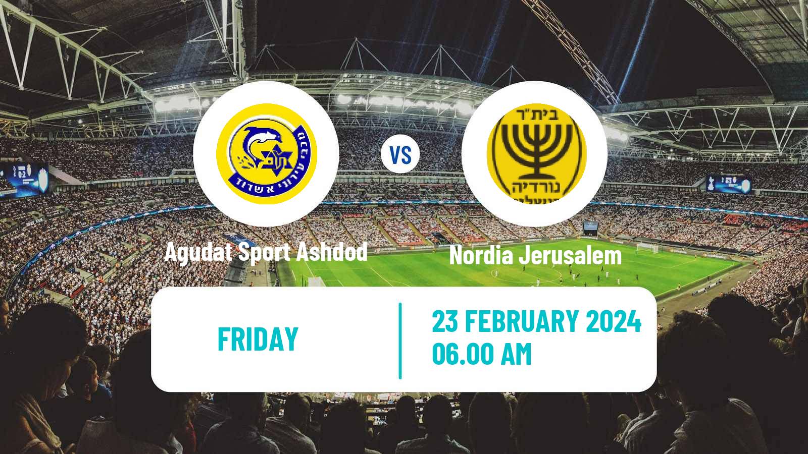 Soccer Israeli Liga Alef South Agudat Sport Ashdod - Nordia Jerusalem