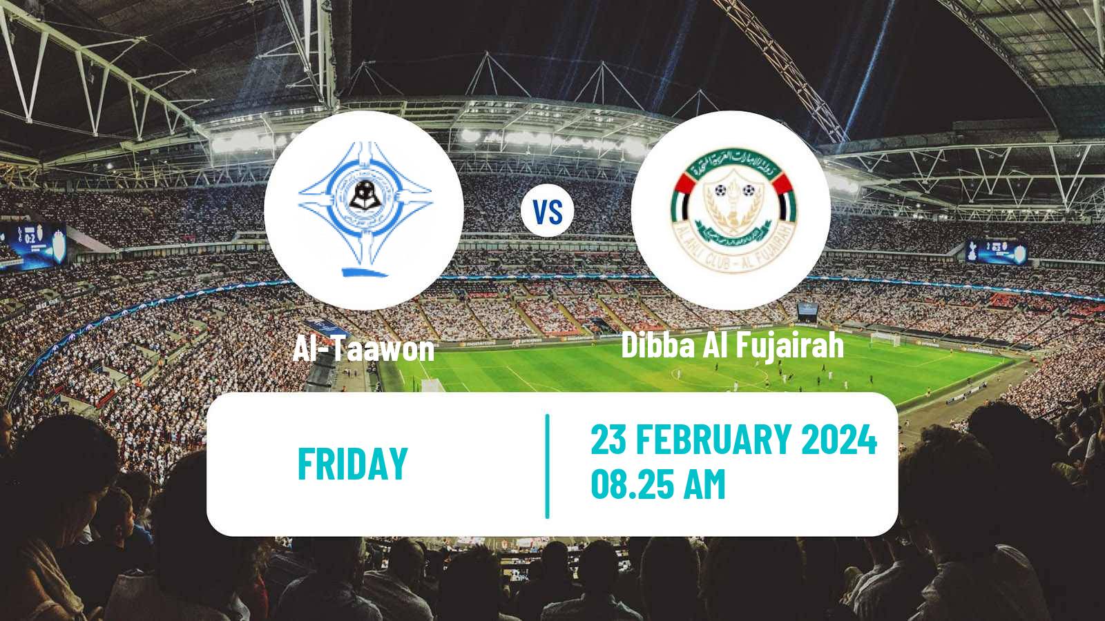 Soccer UAE Division 1 Al-Taawon - Dibba Al Fujairah