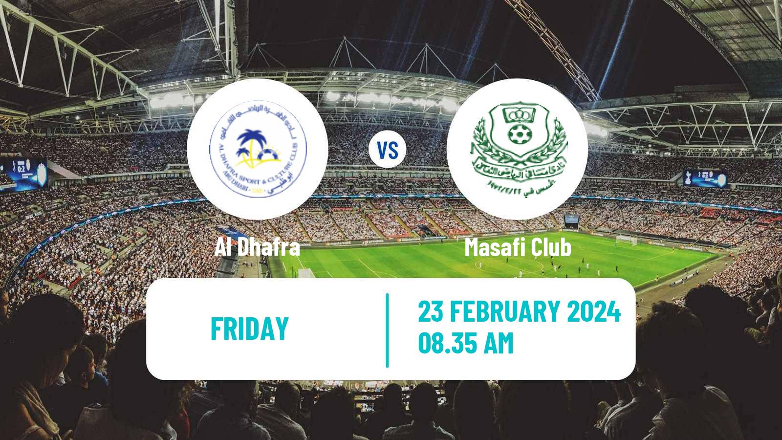 Soccer UAE Division 1 Al Dhafra - Masafi