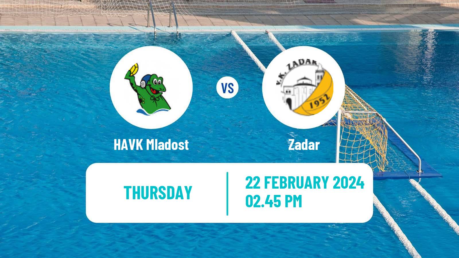 Water polo Croatian Water Polo Prva Liga HAVK Mladost - Zadar