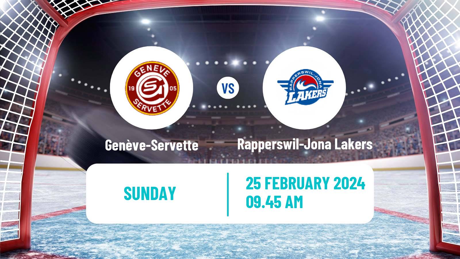 Hockey Swiss National League Hockey Genève-Servette - Rapperswil-Jona Lakers