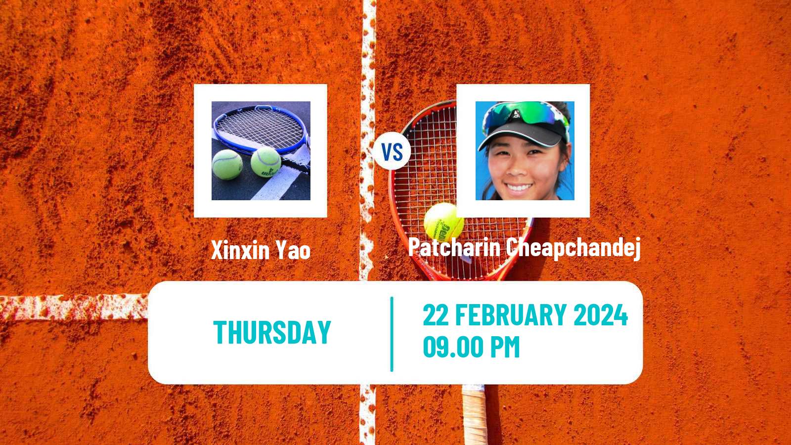 Tennis ITF W15 Nakhon Si Thammarat Women Xinxin Yao - Patcharin Cheapchandej