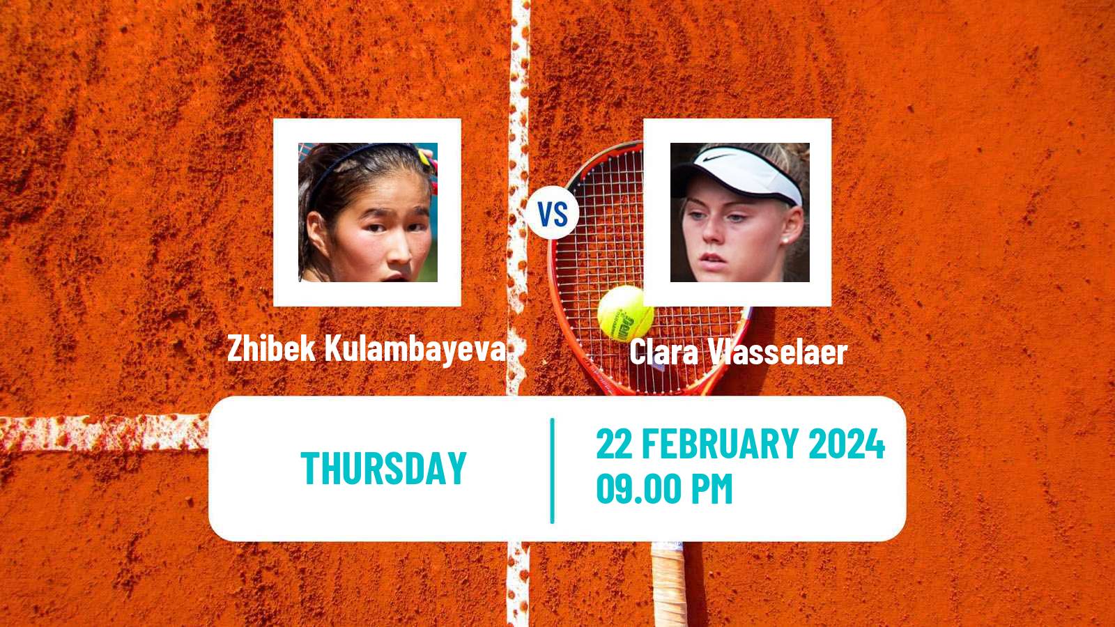 Tennis ITF W15 Nakhon Si Thammarat Women Zhibek Kulambayeva - Clara Vlasselaer