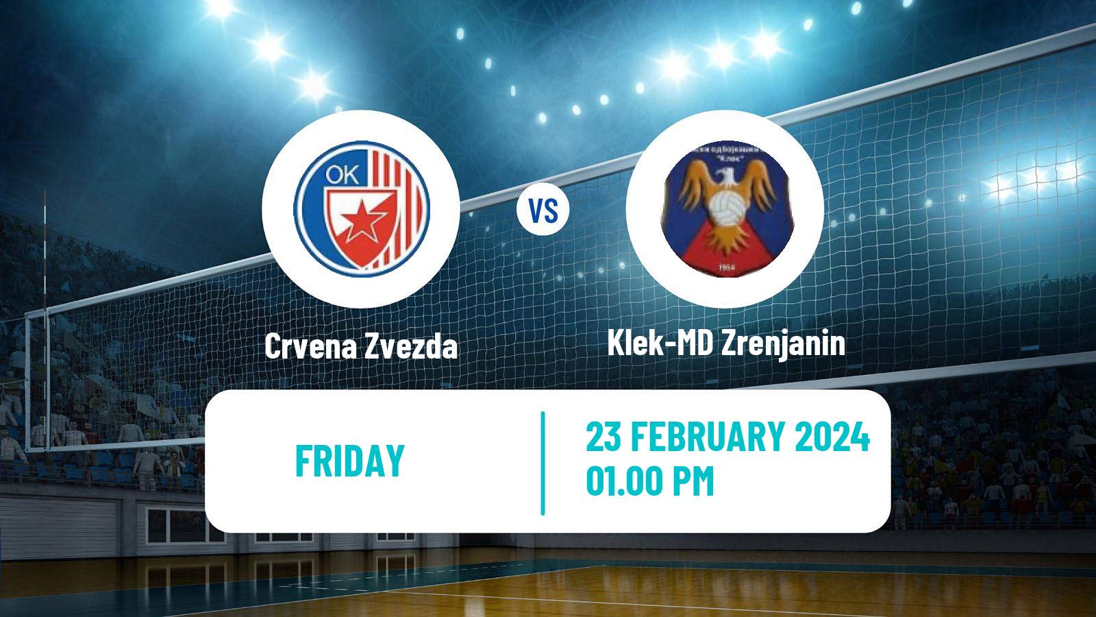Volleyball Serbian Liga Volleyball Women Crvena Zvezda - Klek-MD Zrenjanin