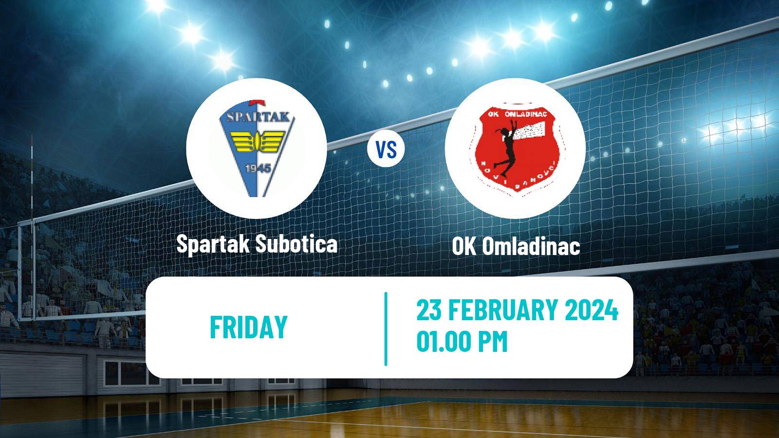 Volleyball Serbian Liga Volleyball Women Spartak Subotica - Omladinac