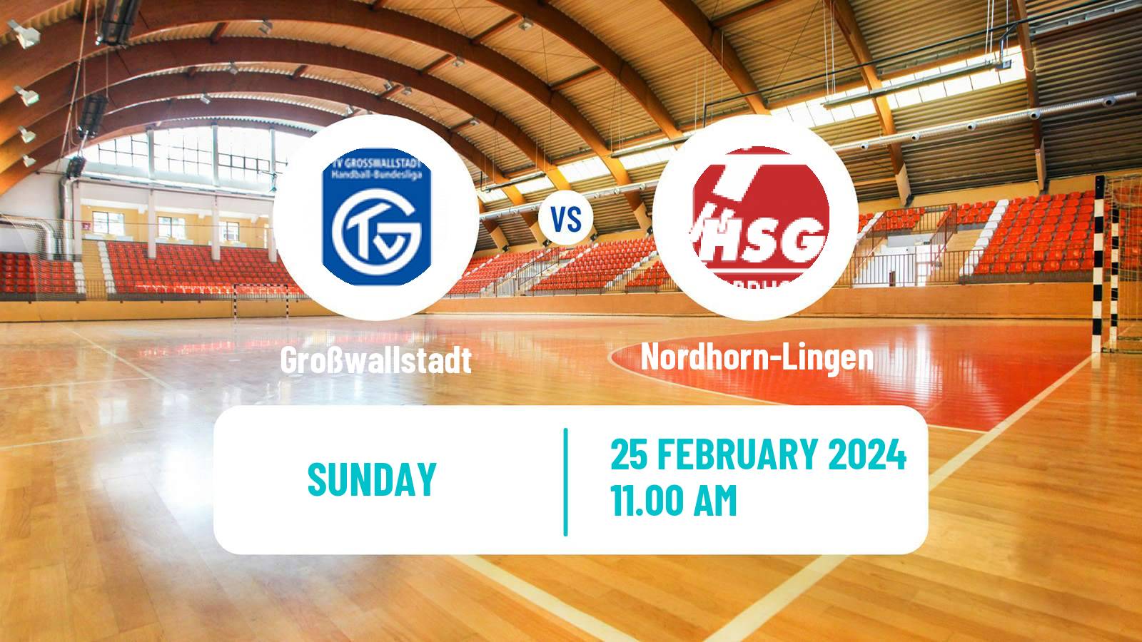 Handball German 2 Bundesliga Handball Großwallstadt - Nordhorn-Lingen