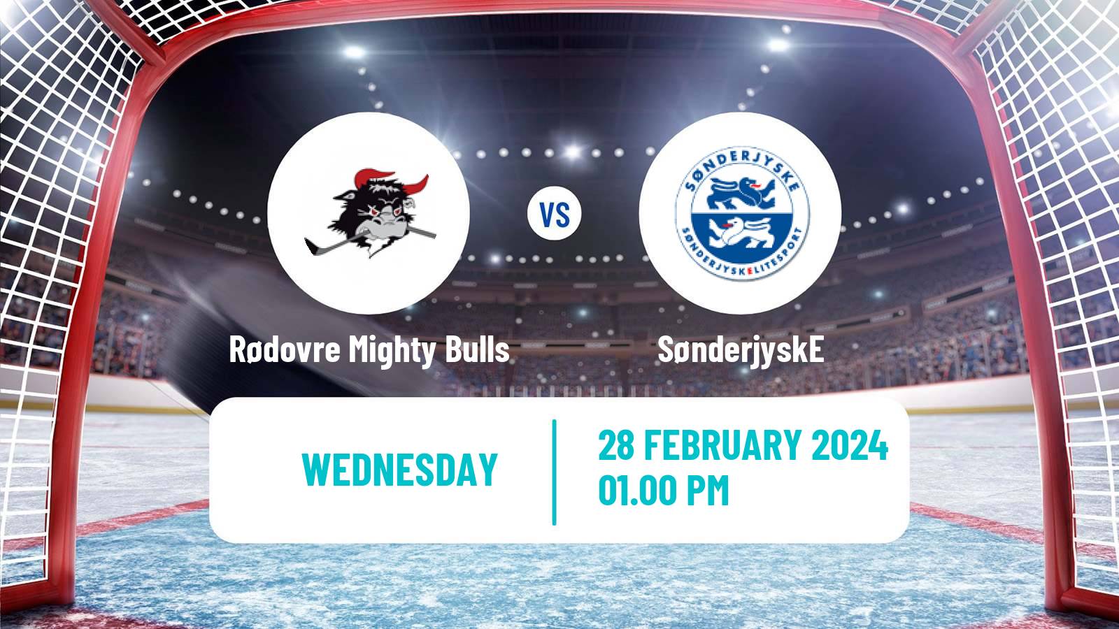 Hockey Danish Ishockey Ligaen Rødovre Mighty Bulls - SønderjyskE