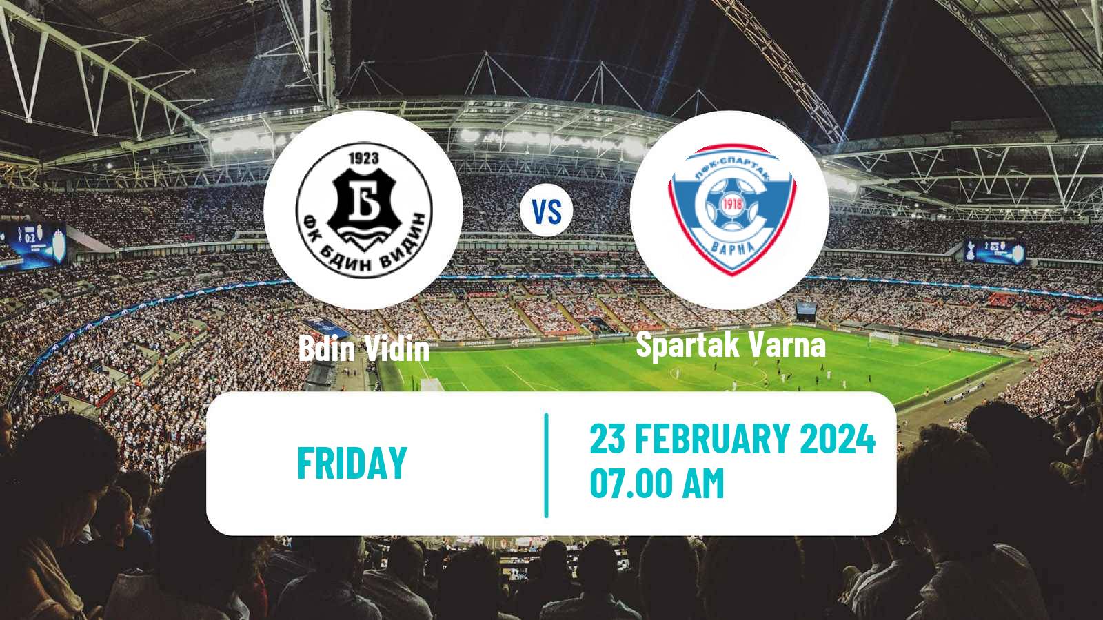 Soccer Bulgarian Vtora Liga Bdin Vidin - Spartak Varna