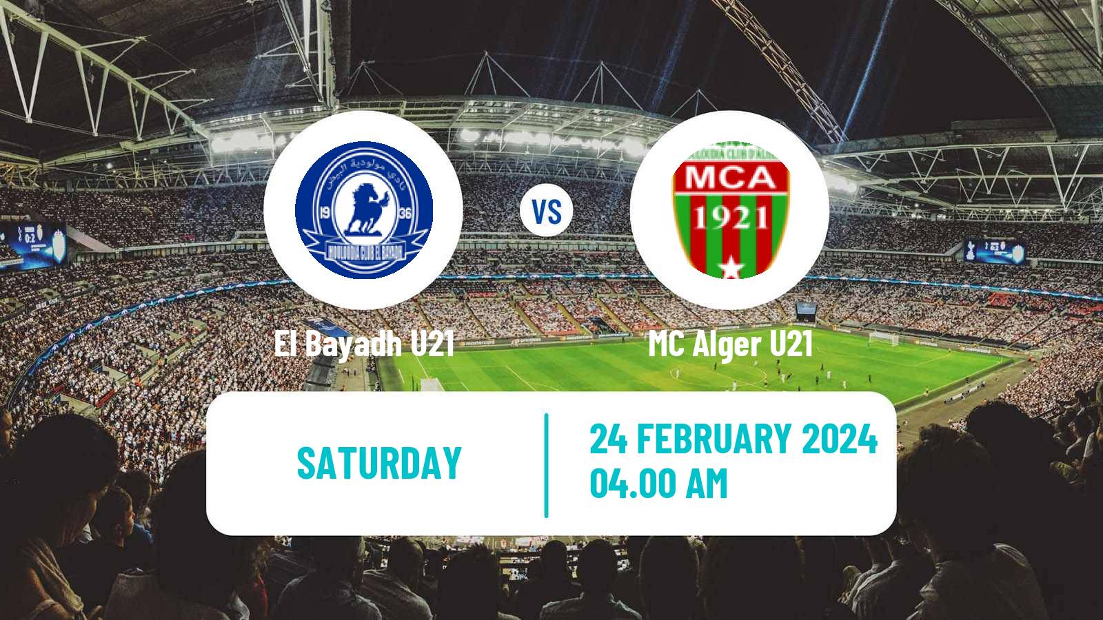 Soccer Algerian Ligue U21 El Bayadh U21 - MC Alger U21