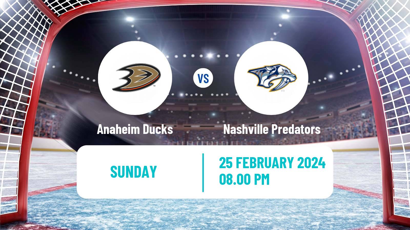 Hockey NHL Anaheim Ducks - Nashville Predators