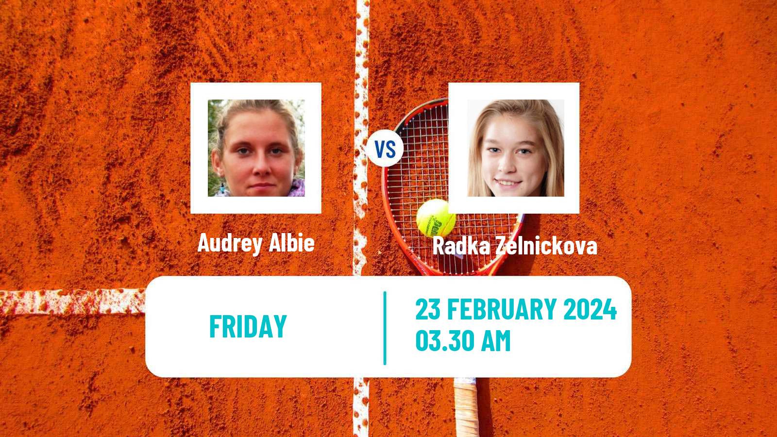 Tennis ITF W15 Monastir 6 Women Audrey Albie - Radka Zelnickova