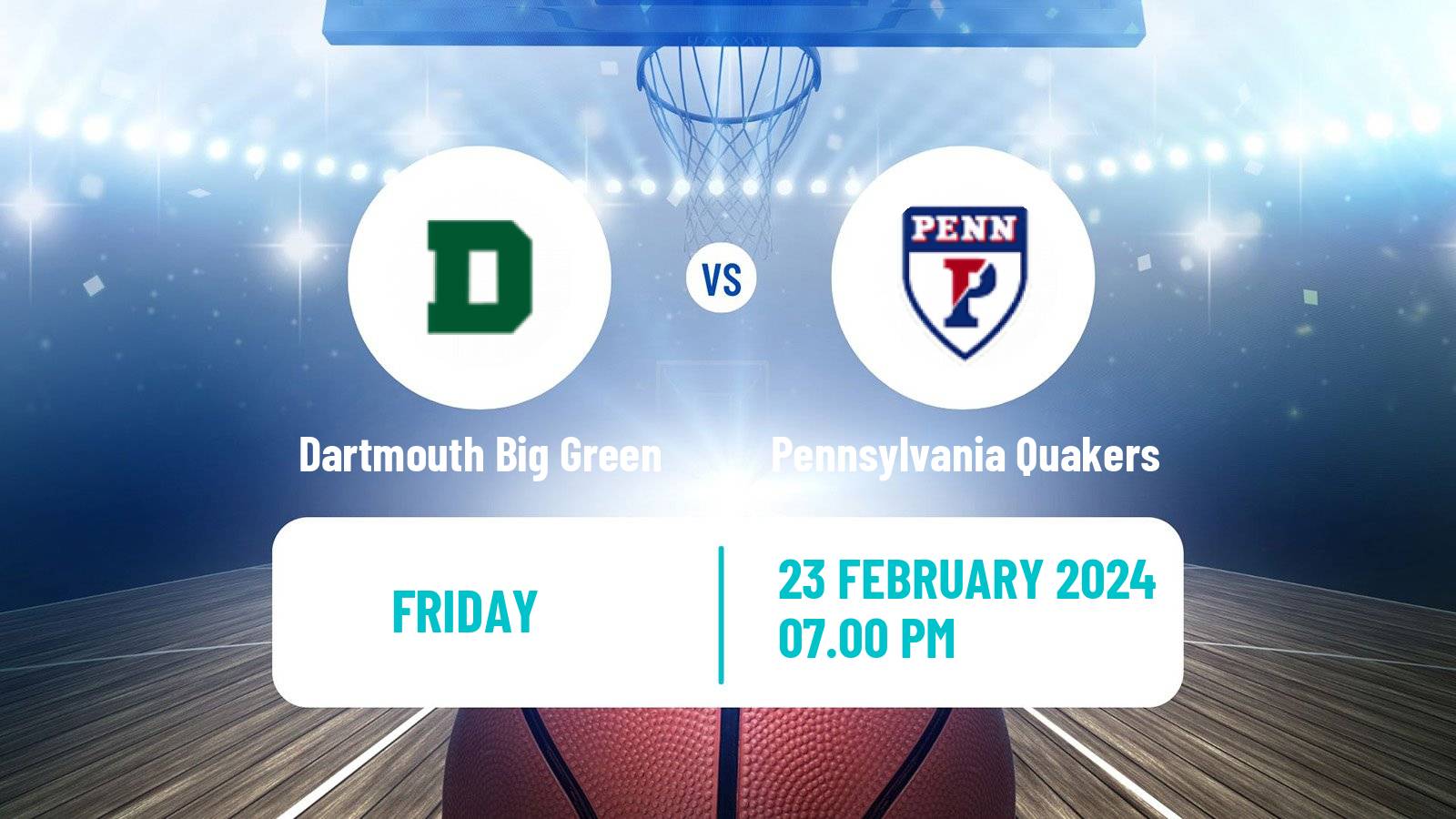 Basketball NCAA College Basketball Dartmouth Big Green - Pennsylvania Quakers