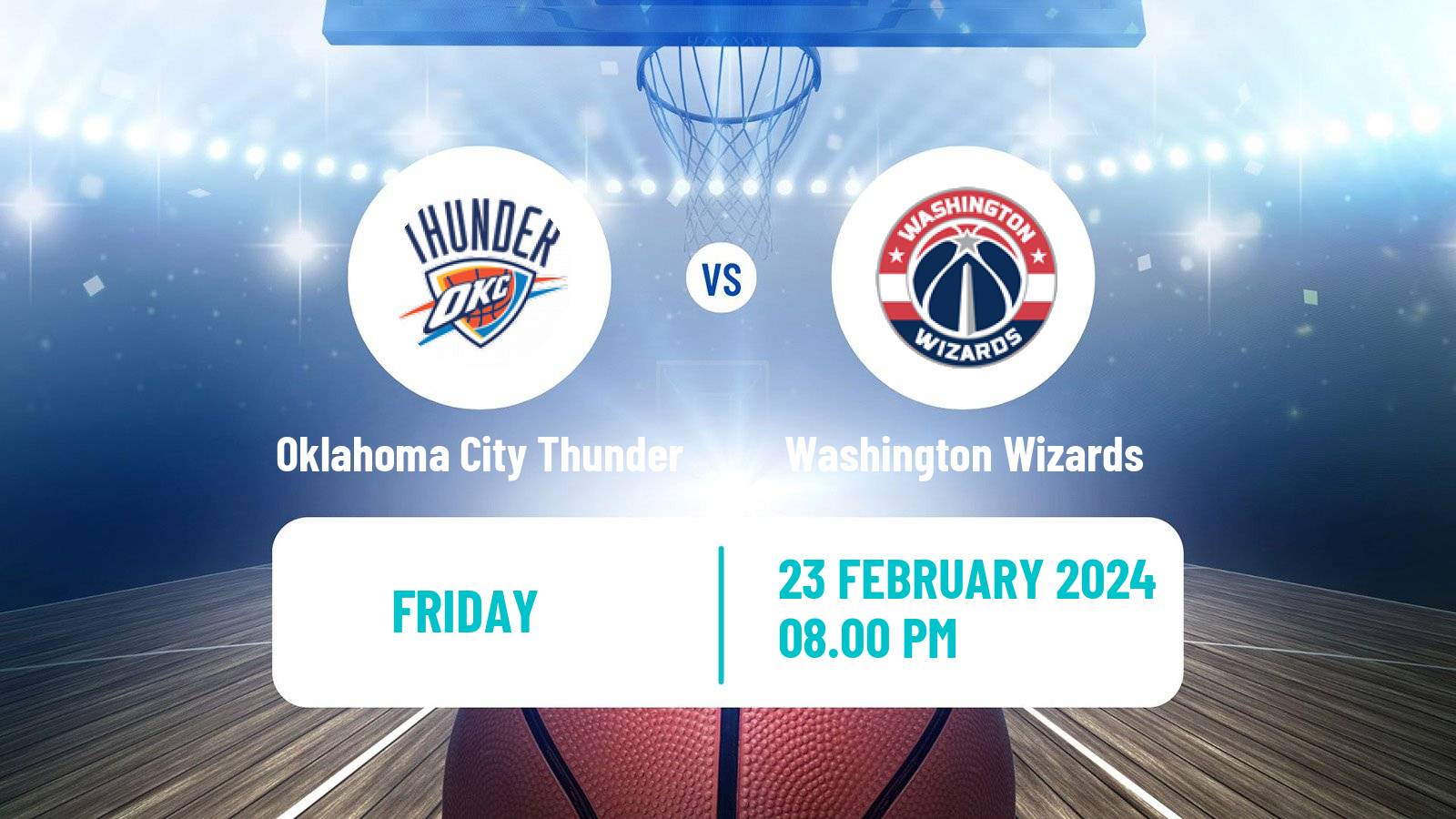 Basketball NBA Oklahoma City Thunder - Washington Wizards