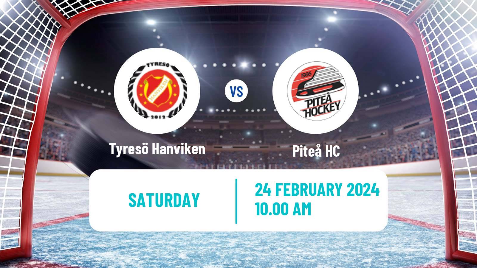 Hockey Swedish HockeyEttan Norra Tyresö Hanviken - Piteå HC