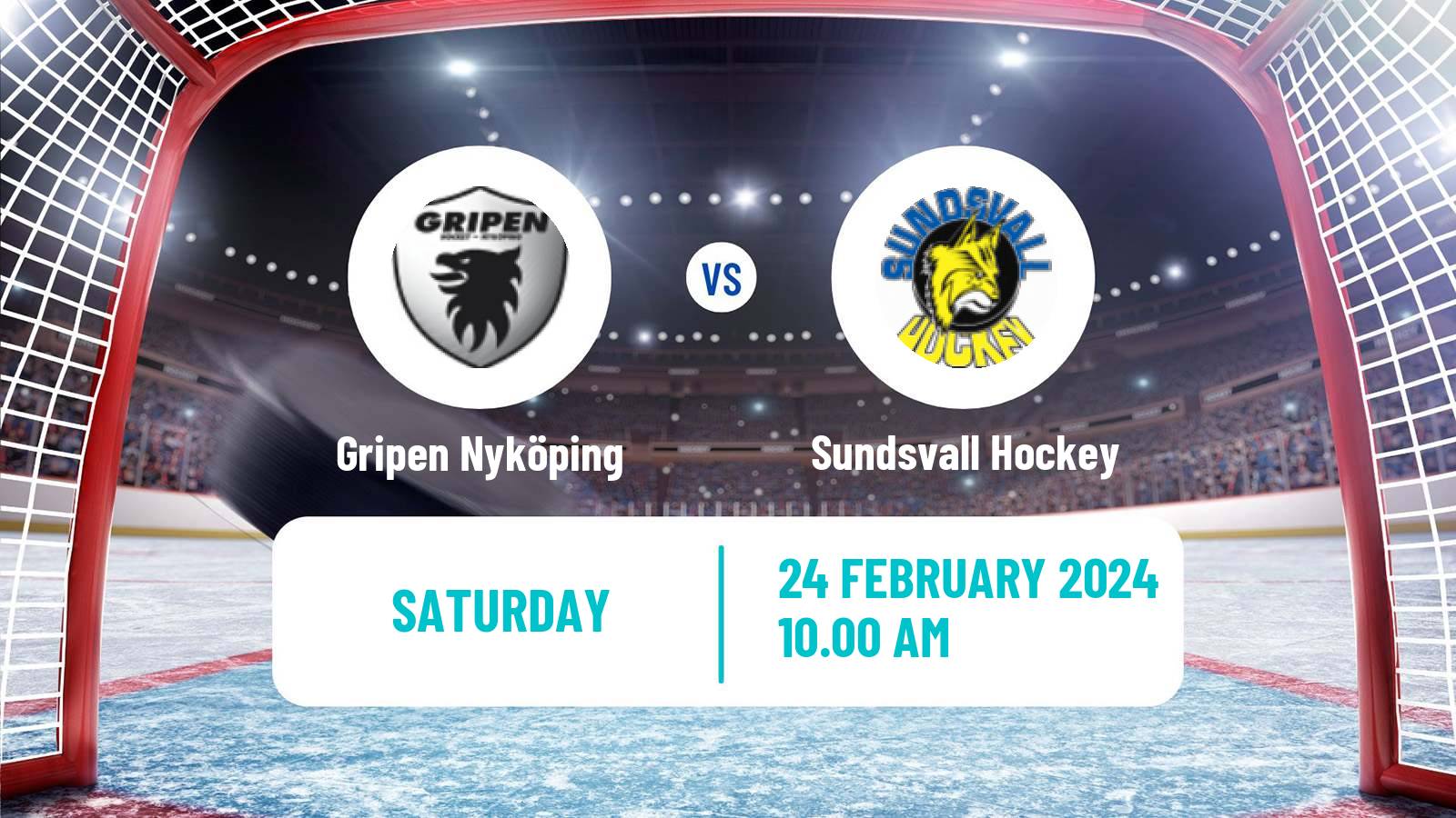 Hockey Swedish HockeyEttan Norra Gripen Nyköping - Sundsvall Hockey