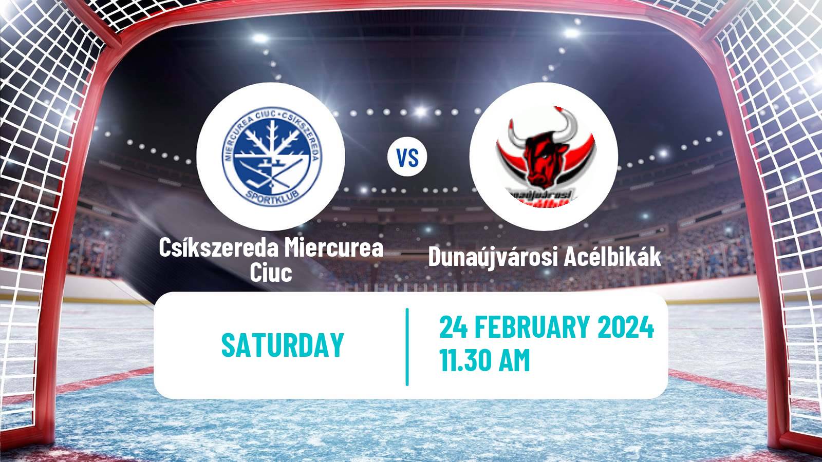 Hockey Hungarian Erste Liga Hockey Csíkszereda Miercurea Ciuc - Dunaújvárosi Acélbikák
