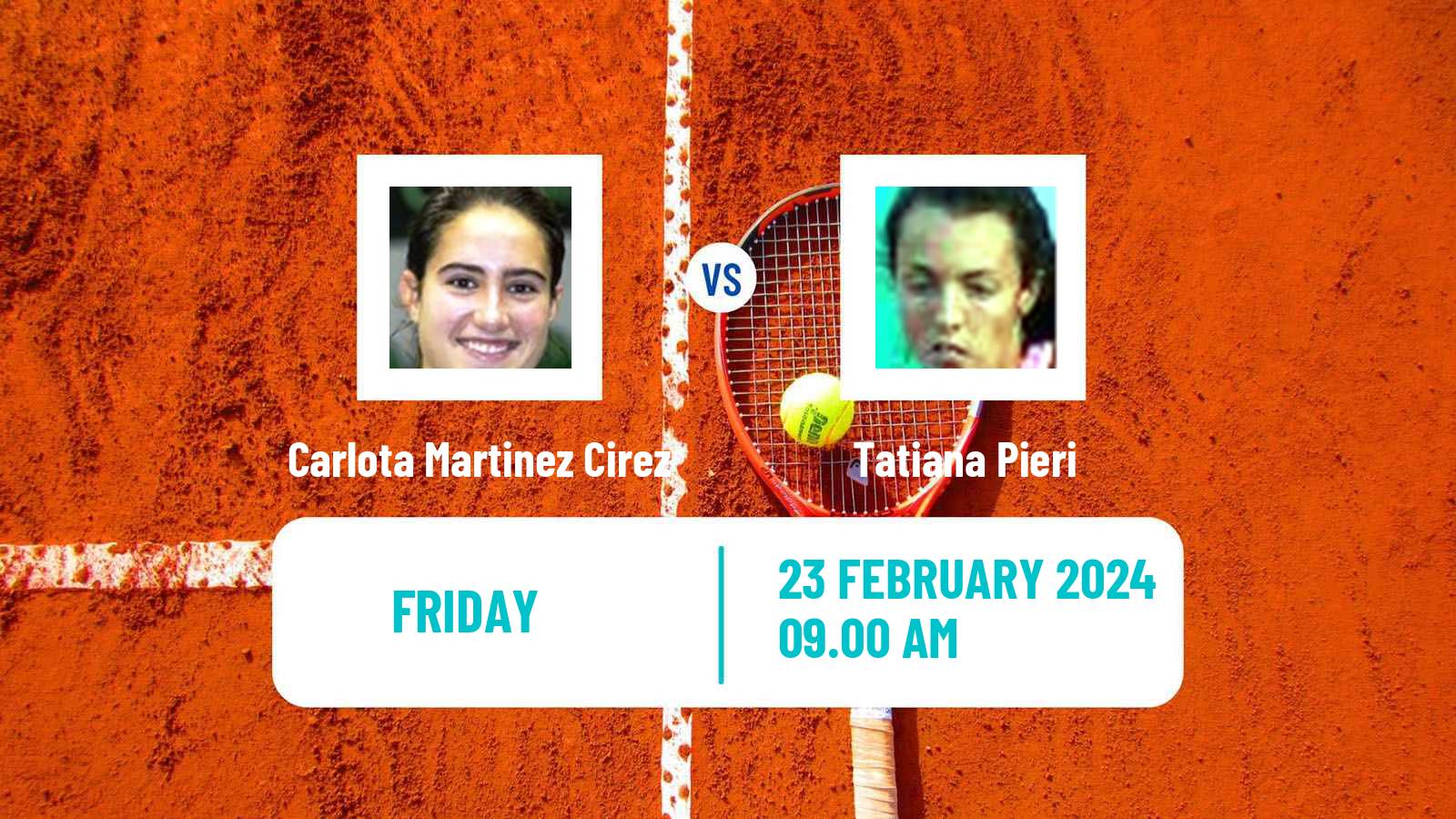 Tennis ITF W35 Hammamet 2 Women Carlota Martinez Cirez - Tatiana Pieri