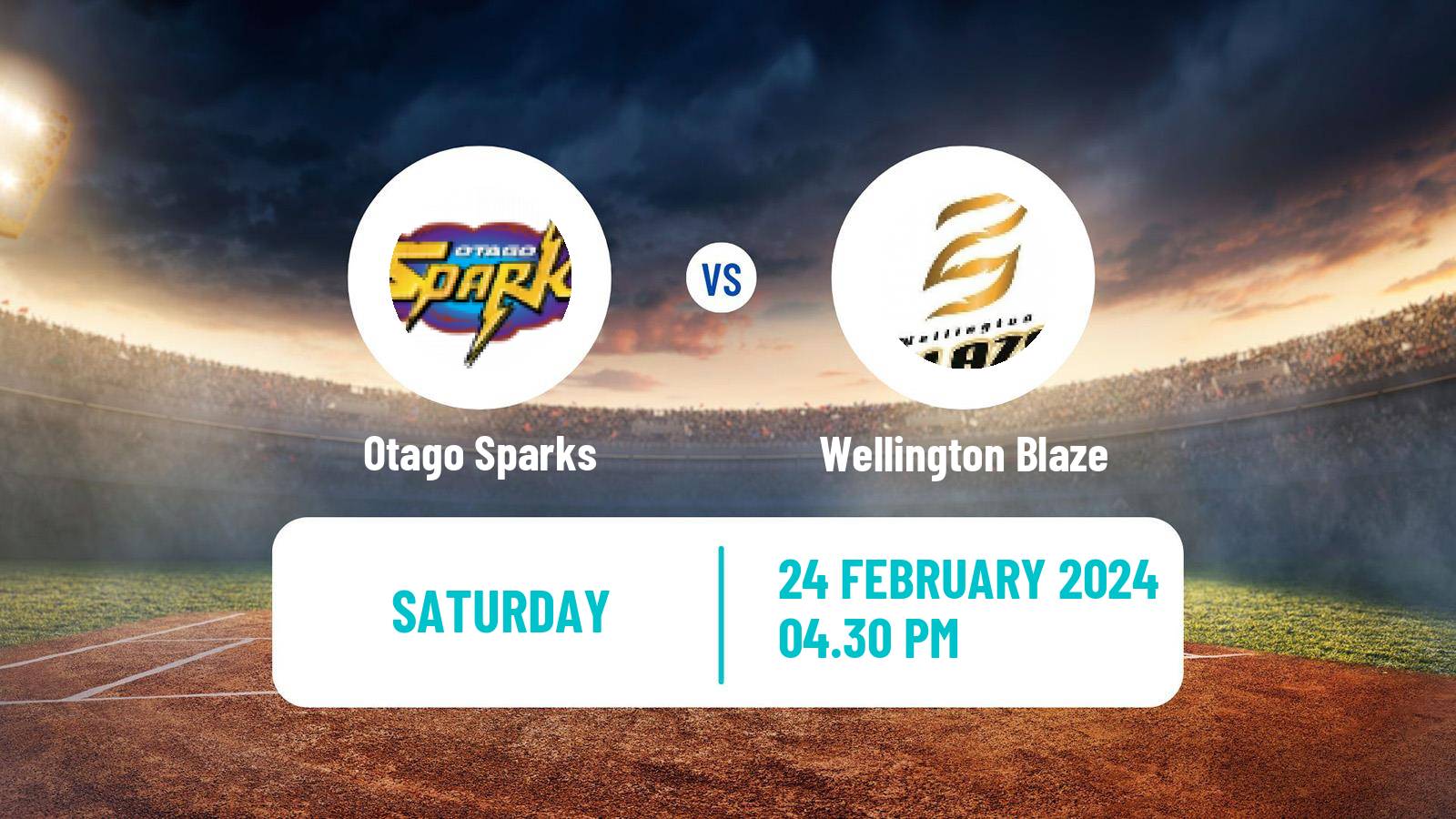 Cricket Hallyburton Johnstone Shield Women Otago Sparks - Wellington Blaze