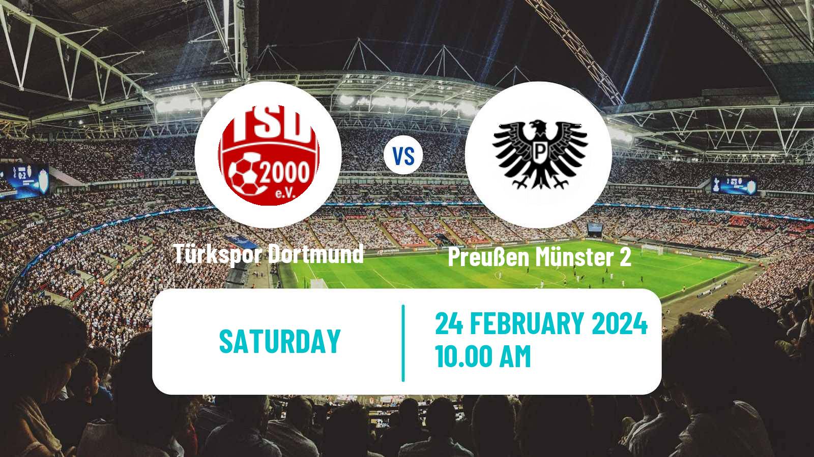 Soccer German Oberliga Westfalen Türkspor Dortmund - Preußen Münster 2