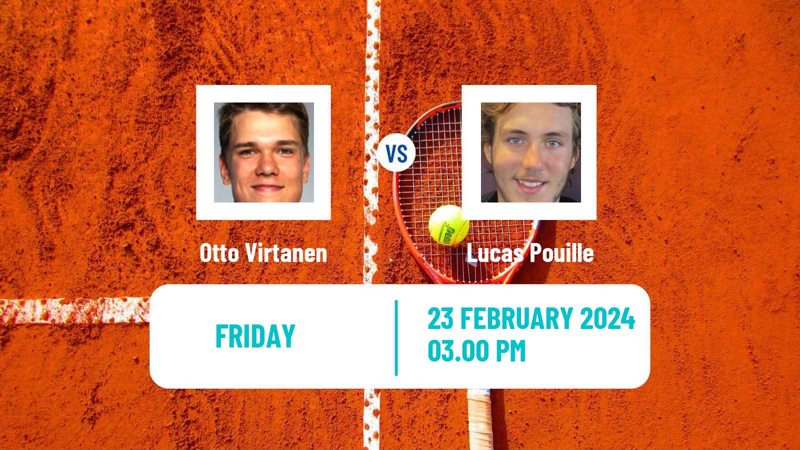 Tennis Pau Challenger Men Otto Virtanen - Lucas Pouille