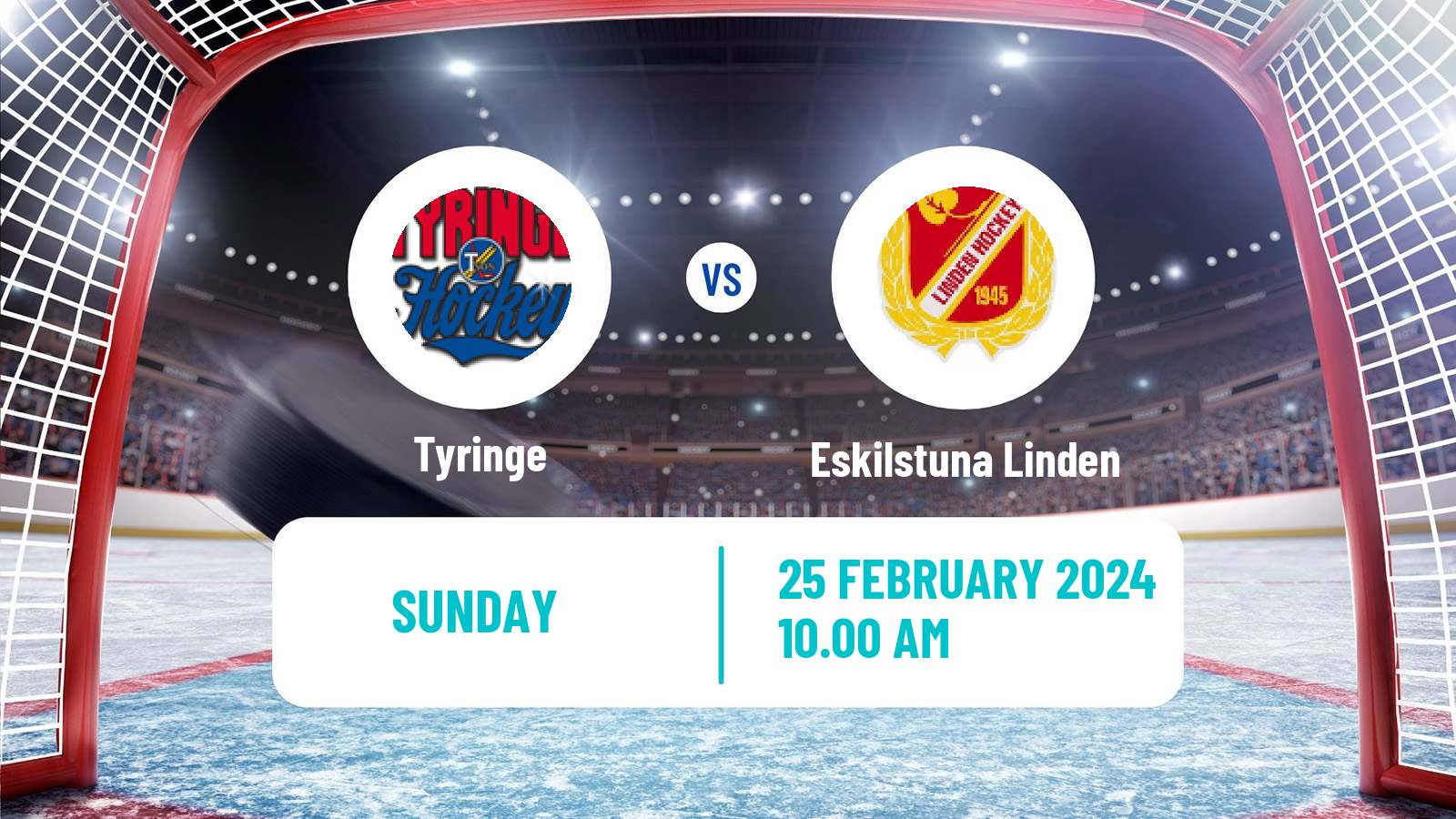 Hockey Swedish HockeyEttan Sodra Var Tyringe - Eskilstuna Linden