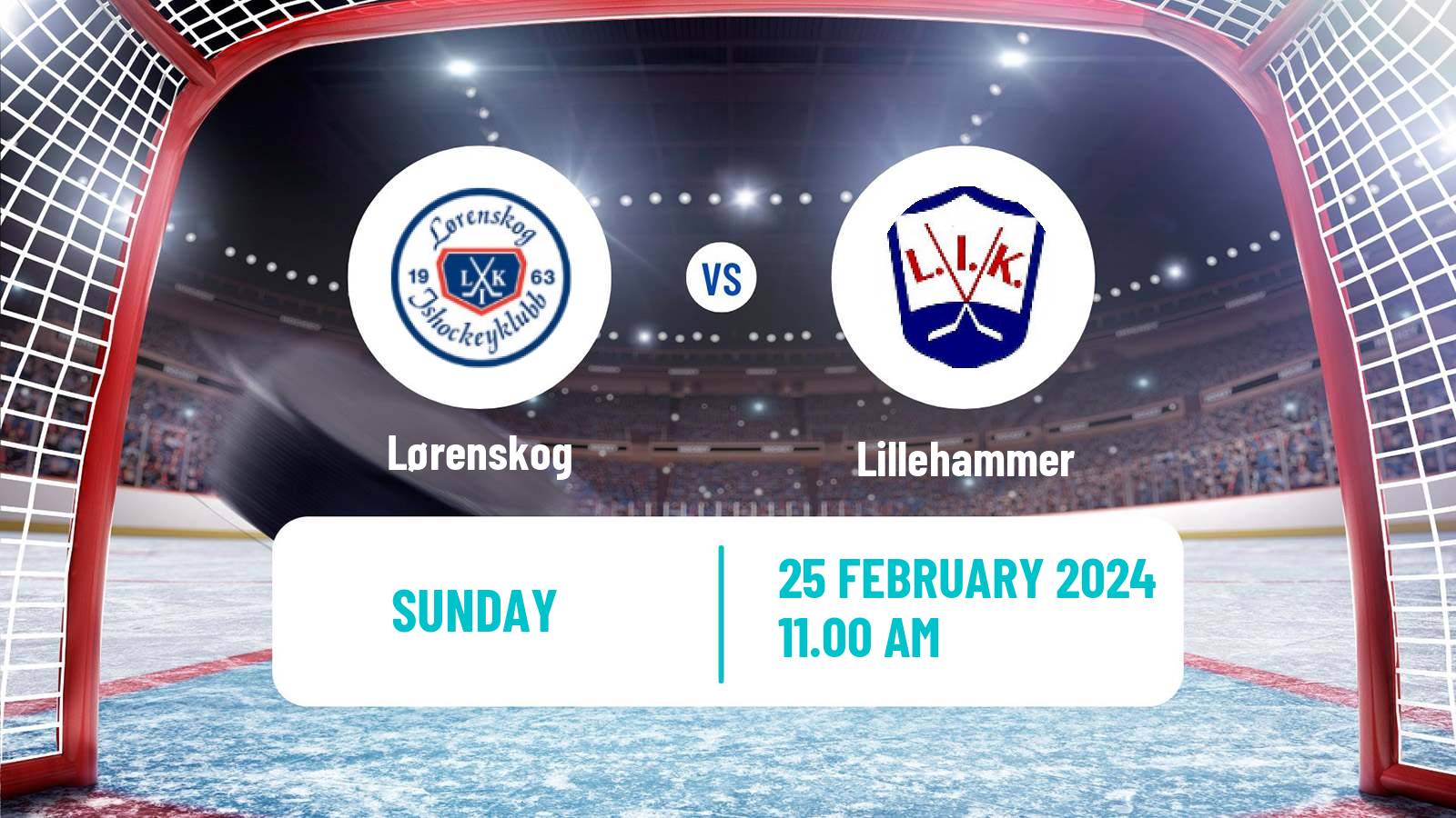Hockey Norwegian Ligaen Hockey Lørenskog - Lillehammer