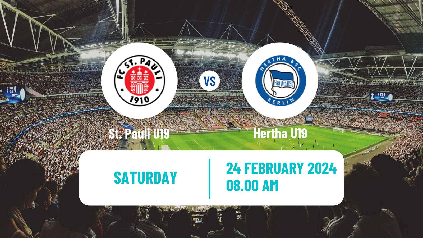 Soccer German Junioren Bundesliga North St. Pauli U19 - Hertha U19