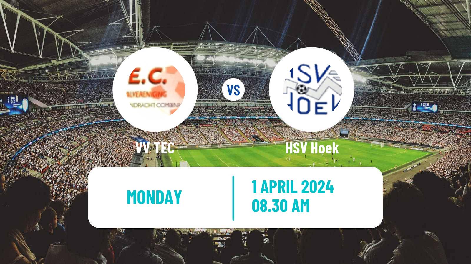 Soccer Dutch Derde Divisie TEC - HSV Hoek