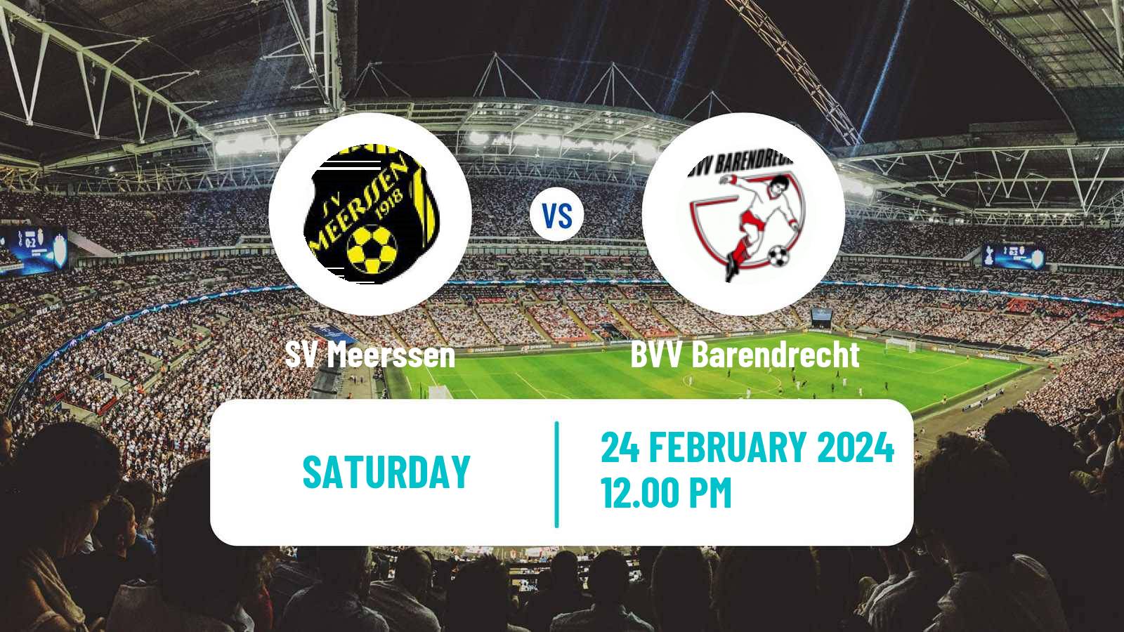 Soccer Dutch Derde Divisie Meerssen - BVV Barendrecht