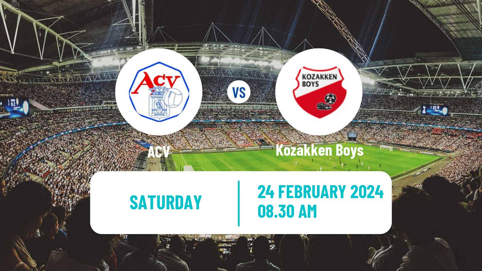 Soccer Dutch Tweede Divisie ACV - Kozakken Boys