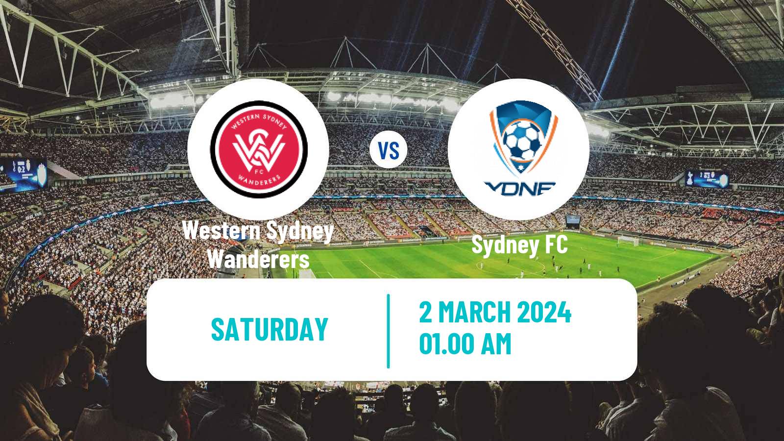 Soccer Australian A-League Women Western Sydney Wanderers - Sydney FC