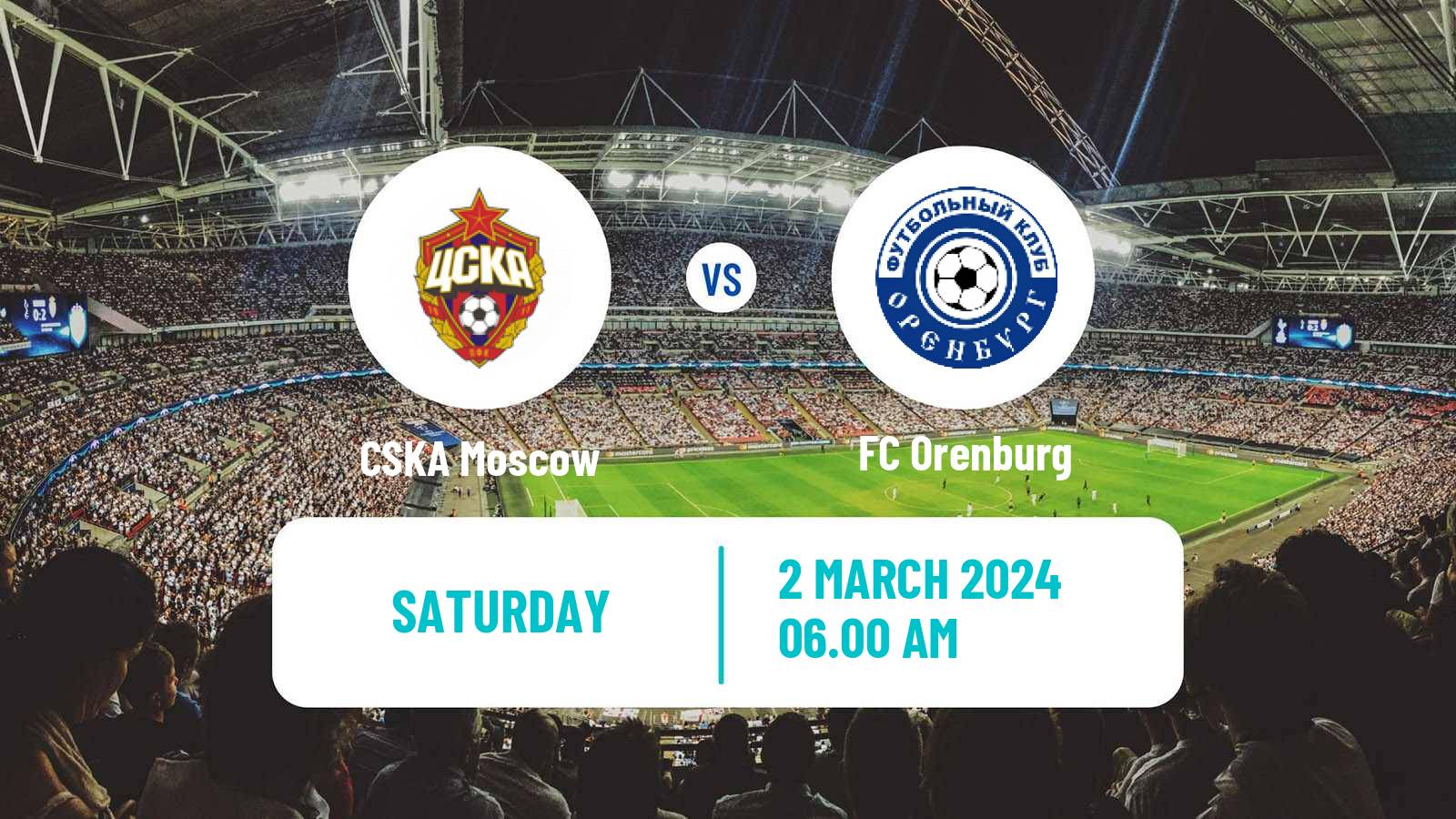 Soccer Russian Premier League CSKA Moscow - Orenburg