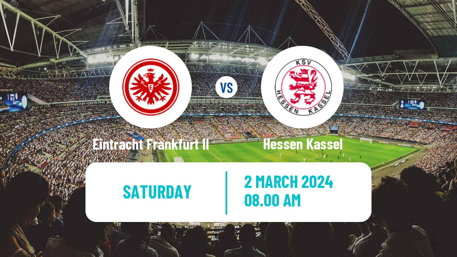 Soccer German Regionalliga Sudwest Eintracht Frankfurt II - Hessen Kassel