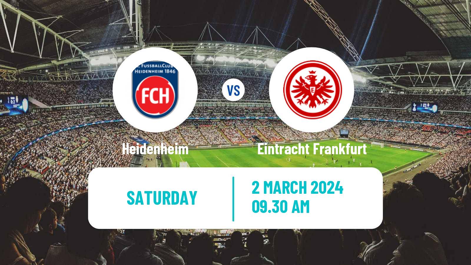 Soccer German Bundesliga Heidenheim - Eintracht Frankfurt