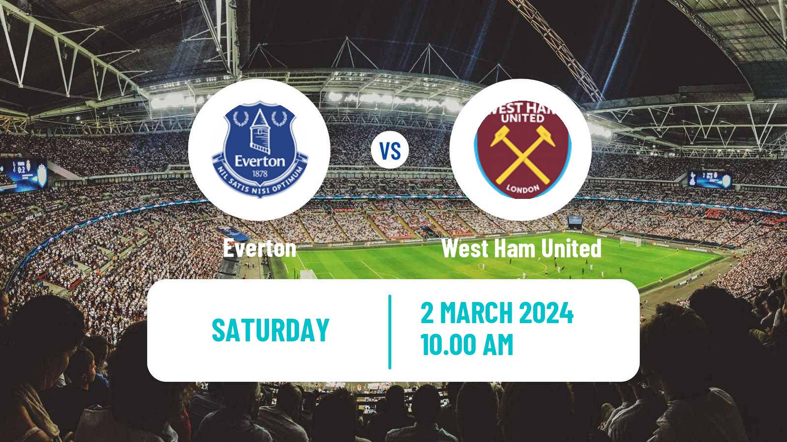 Soccer English Premier League Everton - West Ham United