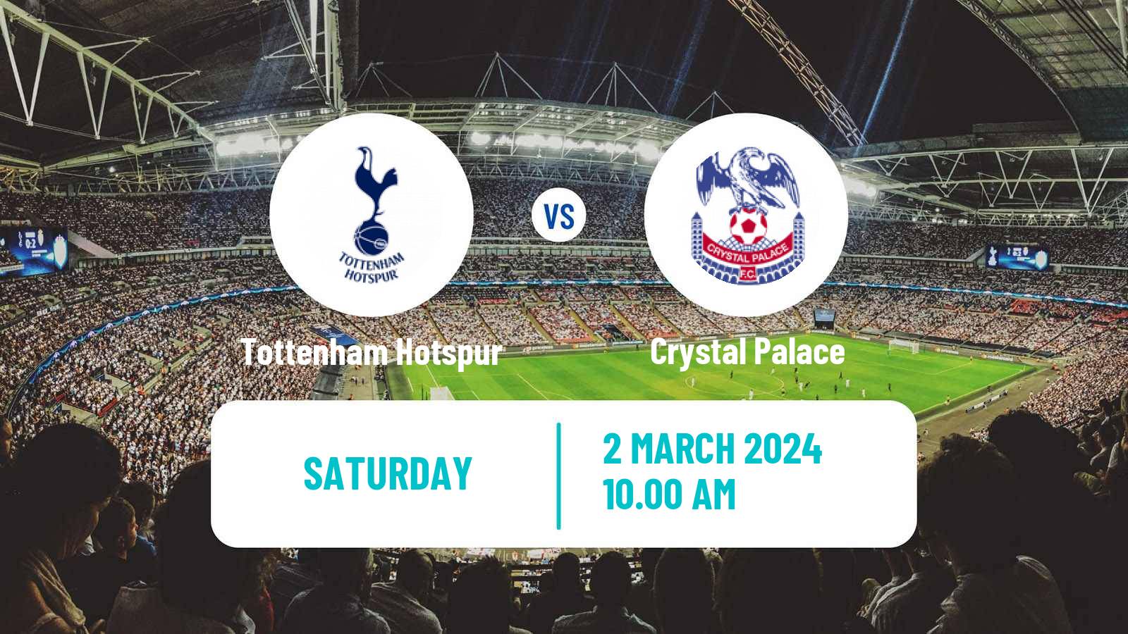 Soccer English Premier League Tottenham Hotspur - Crystal Palace