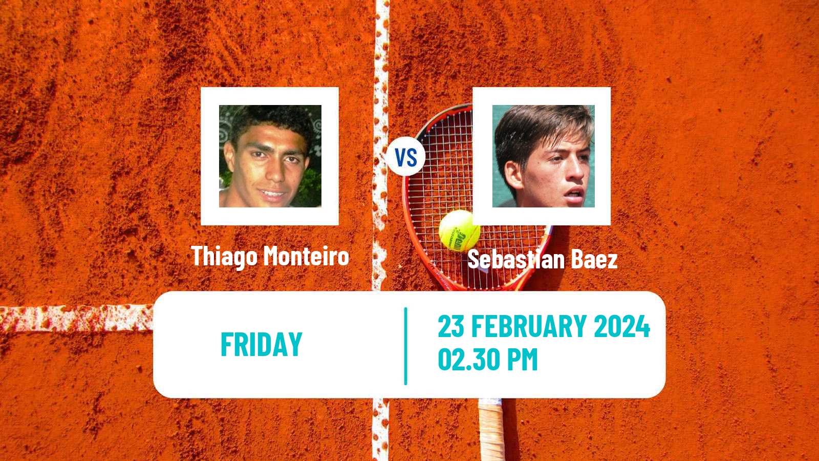 Tennis ATP Rio de Janeiro Thiago Monteiro - Sebastian Baez