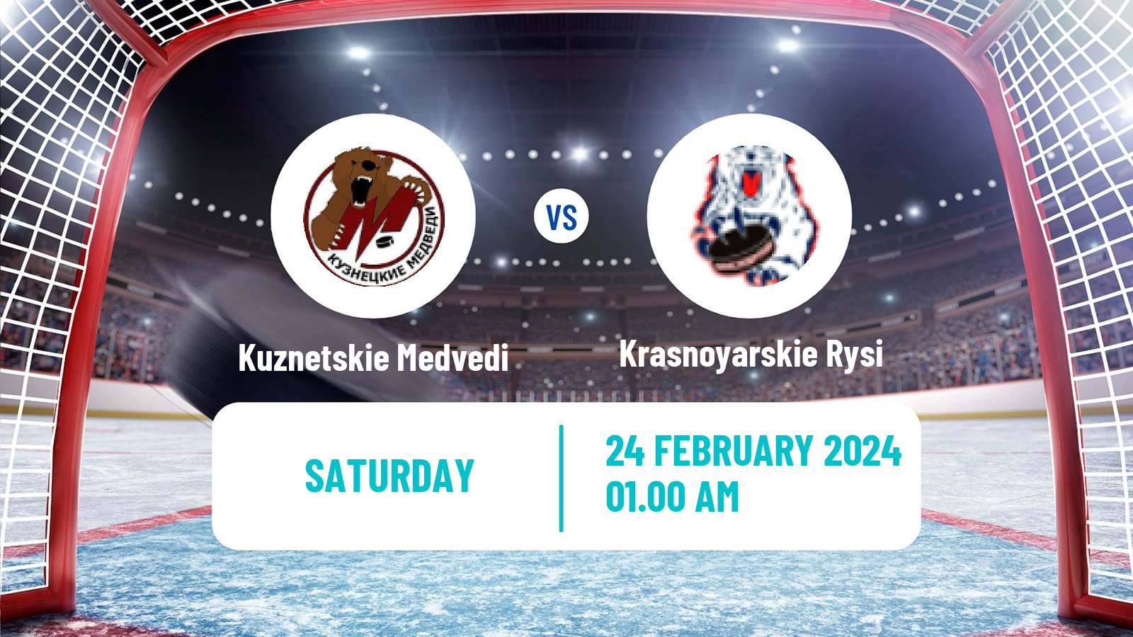 Hockey MHL Kuznetskie Medvedi - Krasnoyarskie Rysi